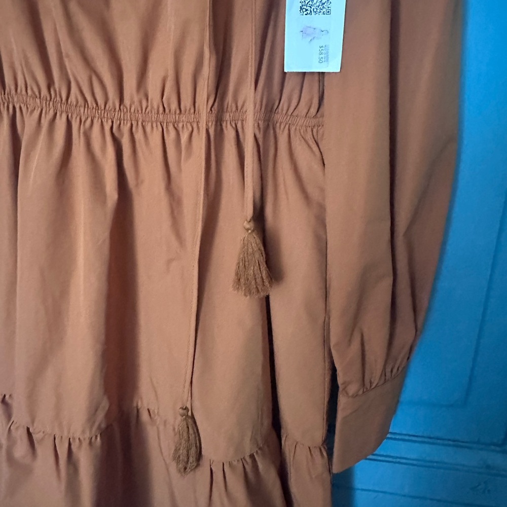 Ces Femme Rust Long Sleeve Dress - Picture 4 of 8